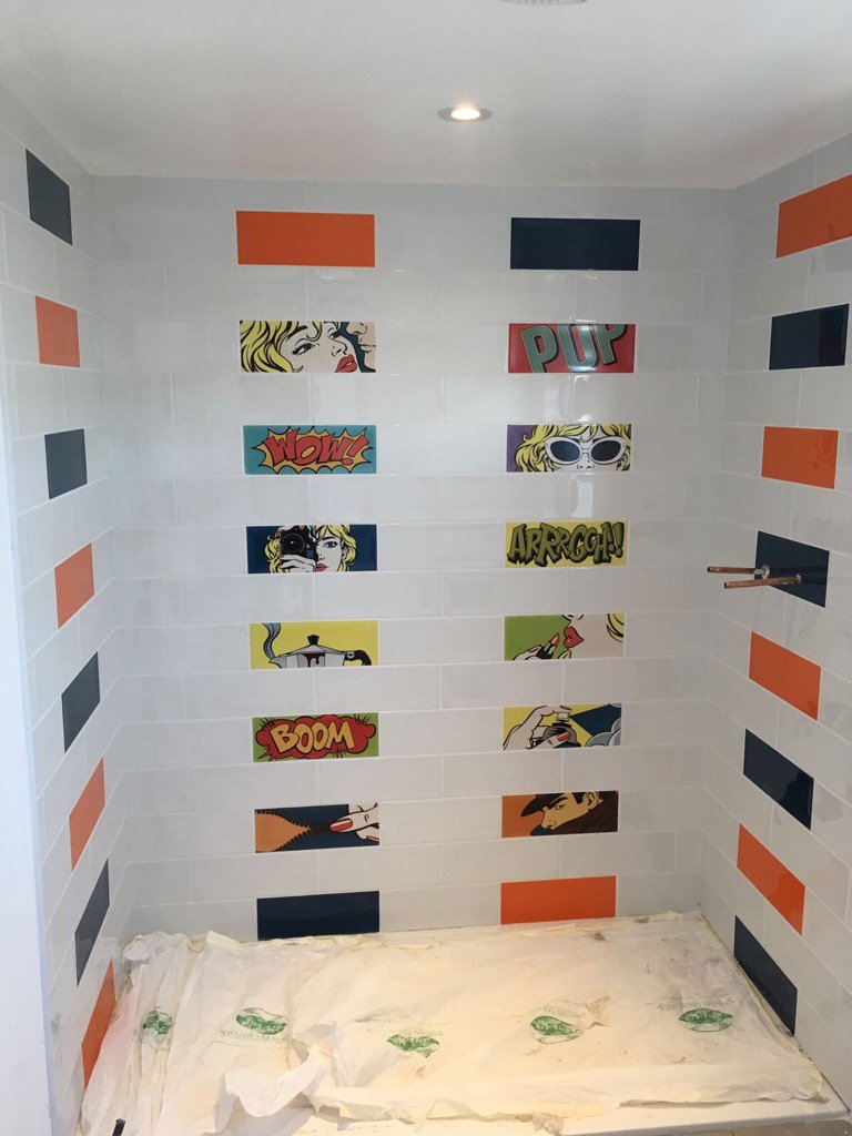 Cool tiles done in a shower room in Ashington