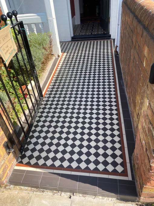 Path tiled in Hove with Original Style tiles