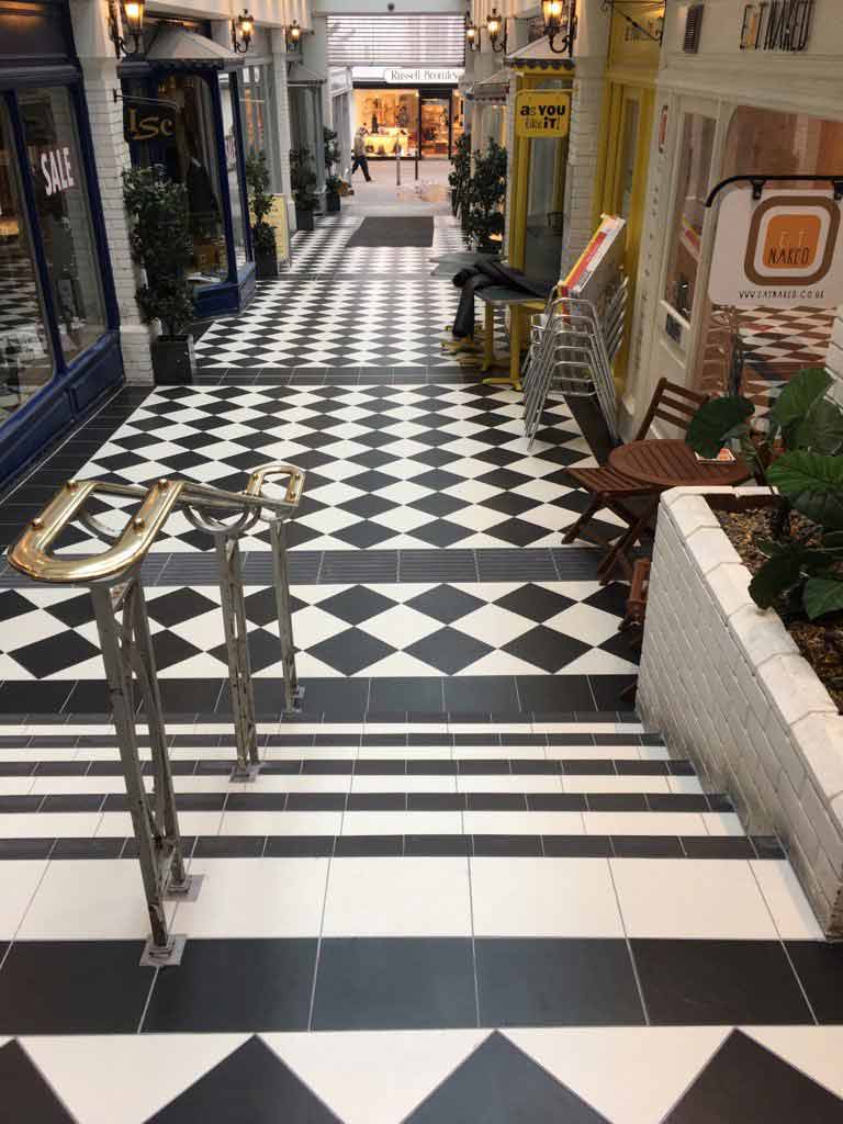 Top section of East St arcade finished. Tiles supplied by Master Tiles in Brighton